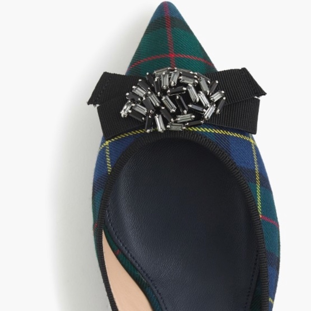 BRAND NEW IN BOX J Crew Plaid Kitten Heels 9
